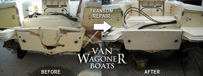 What is a transom on a boat?